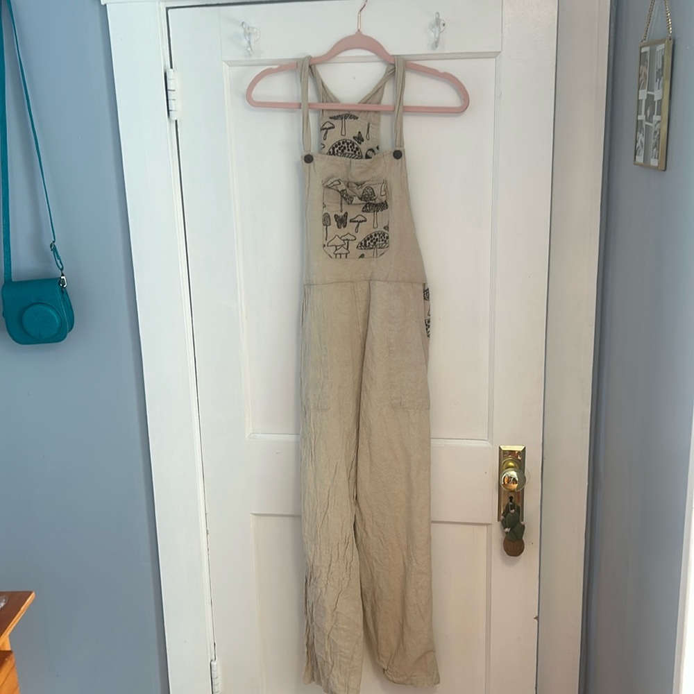 Tan Mushroom Overalls